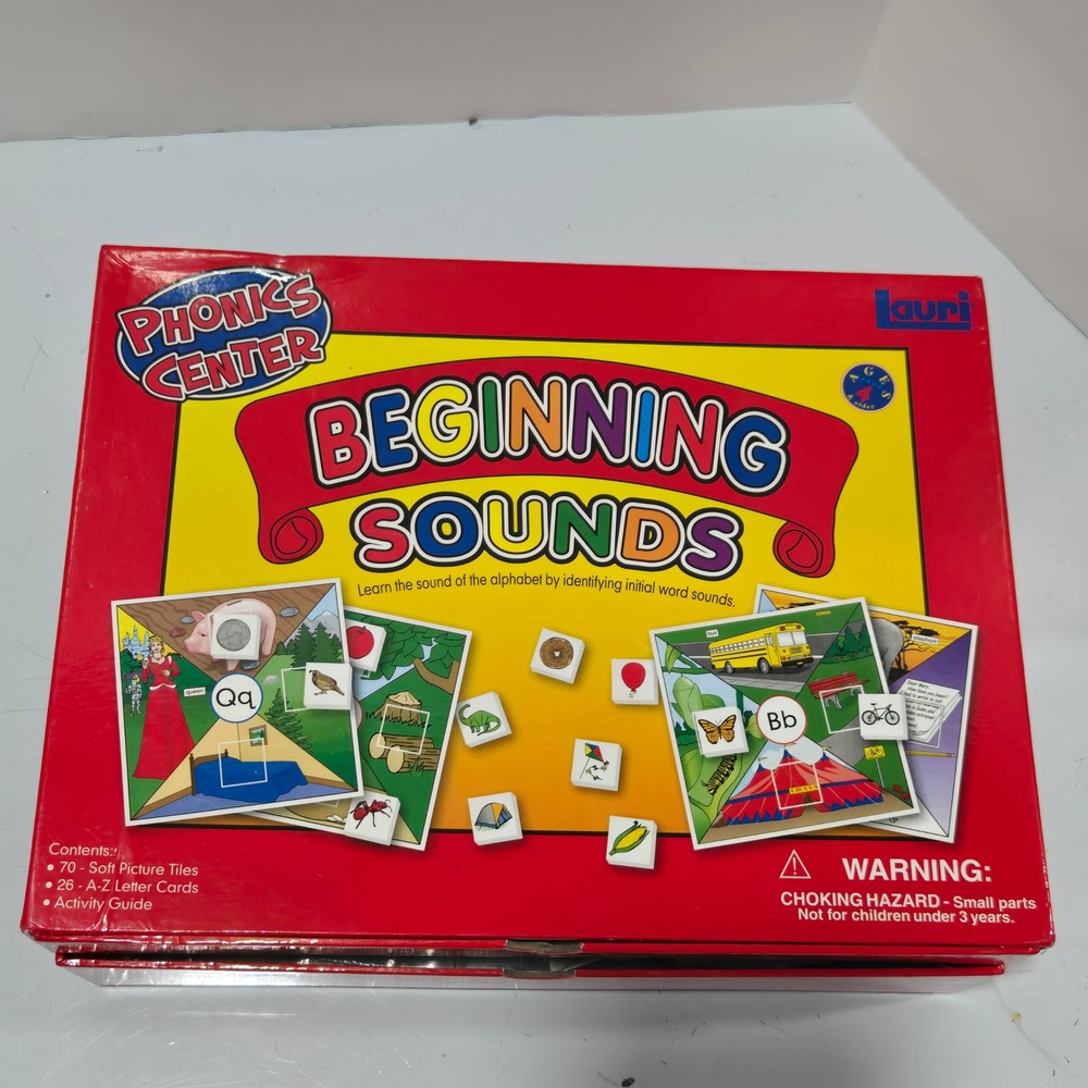 Lauri Phonics Center Beginning Sounds Educational Game LR-2372 Ages 4+ Complete